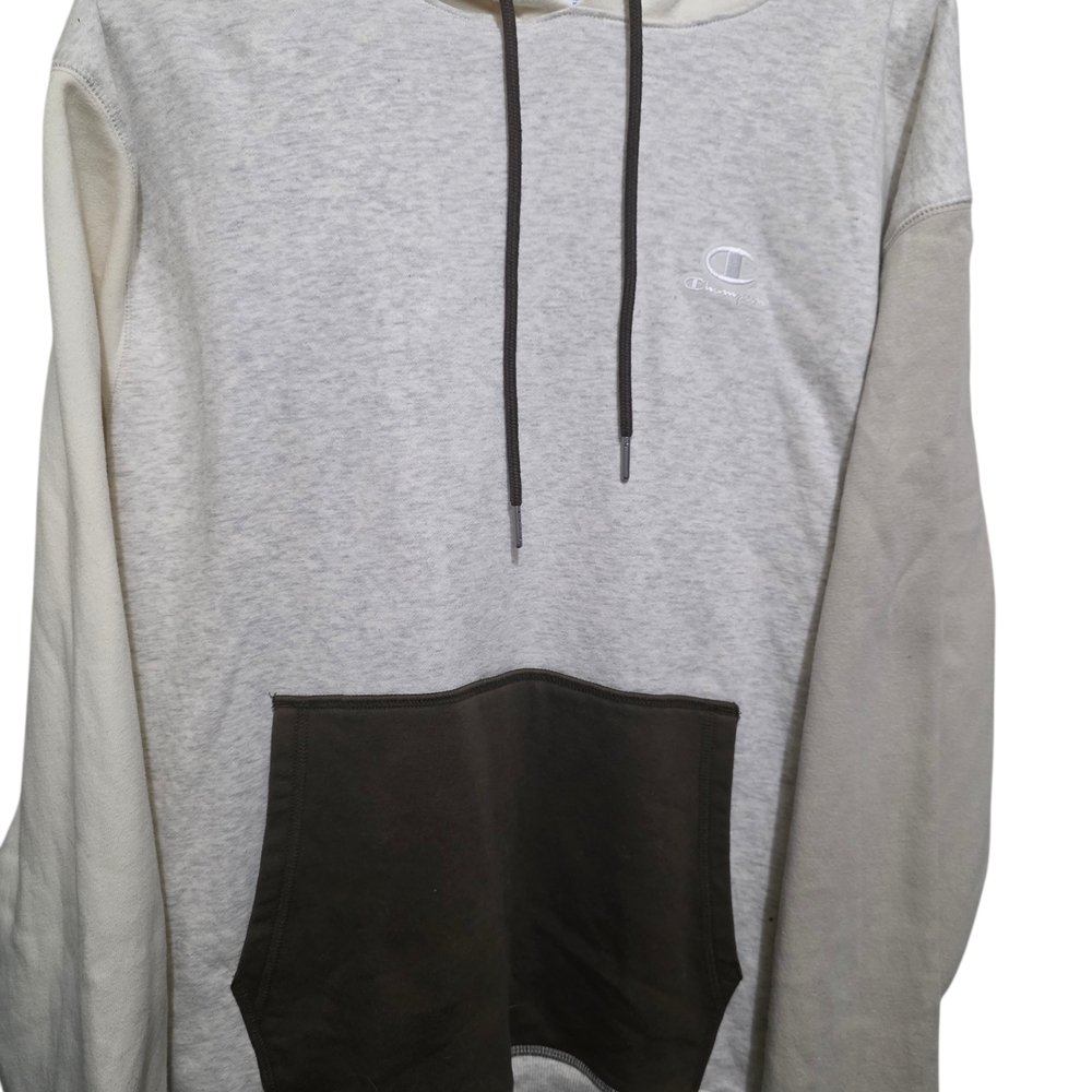 Champion Men's Gray and Brown Hoodie